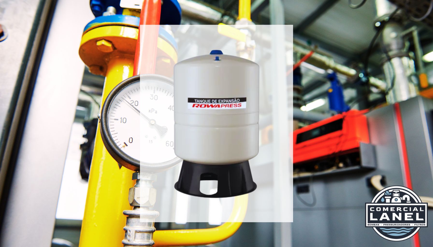 Tanque de Expansão Vertical Rowa 60 Litros
