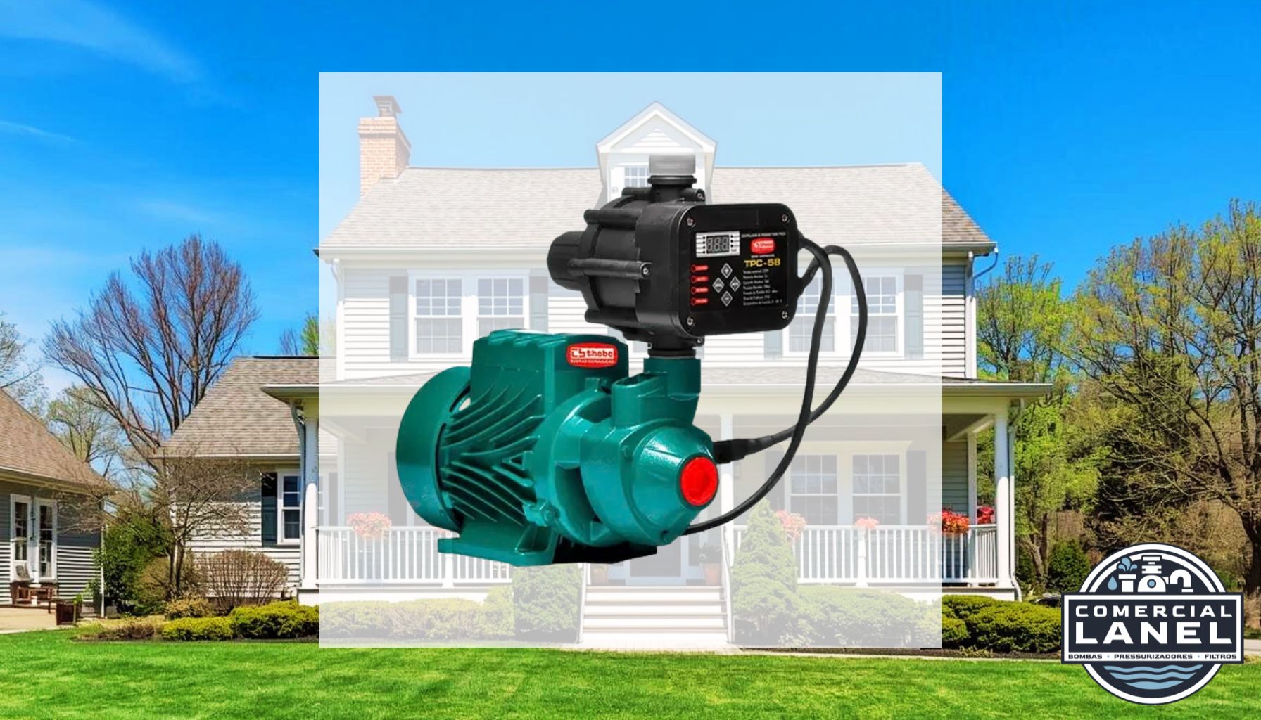 Pressurizador Pressostato Thebe TP-80 1,0CV: Garanta Água com Pressão Constante